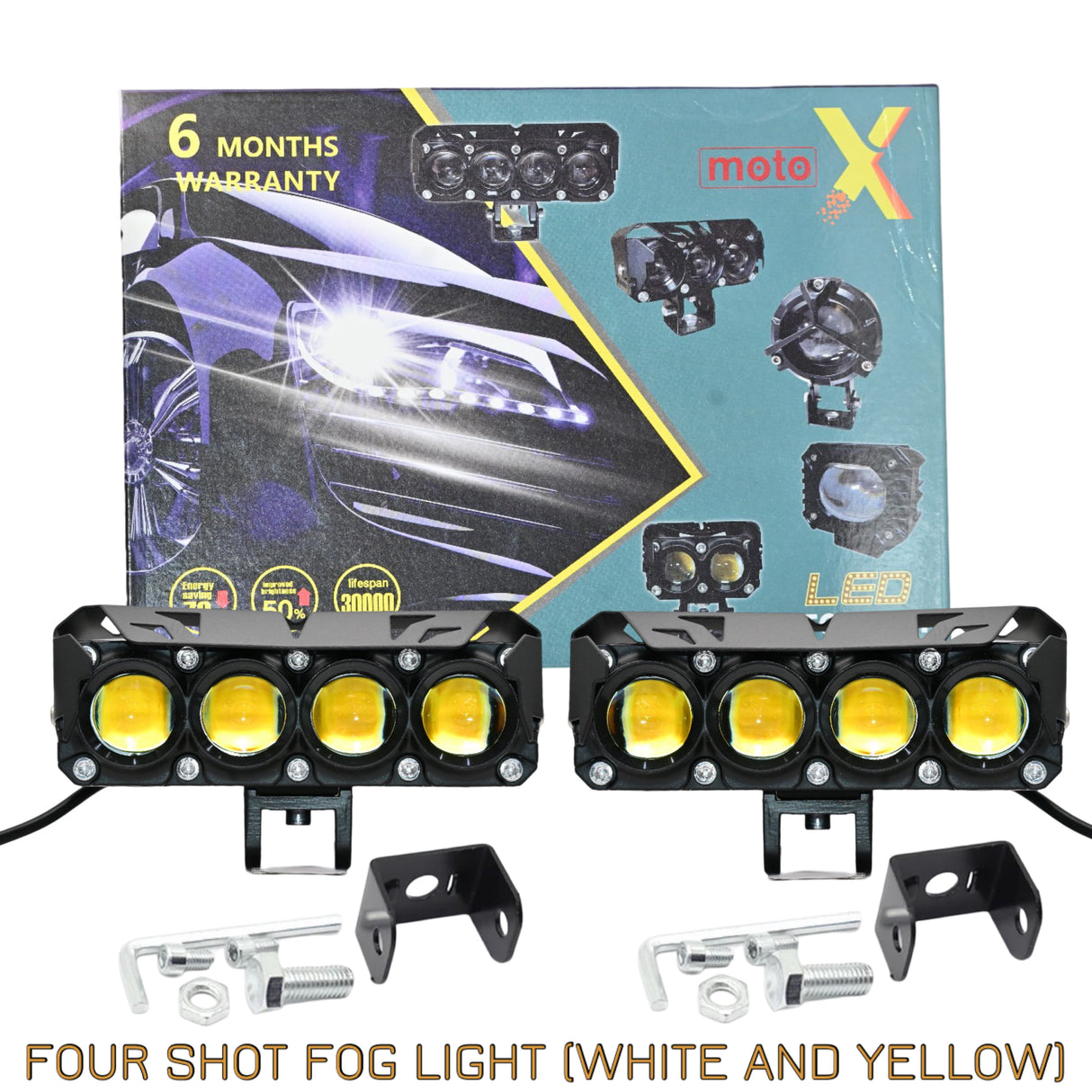 FOUR SHOT LED FOG LIGHT PAIR MOTO X