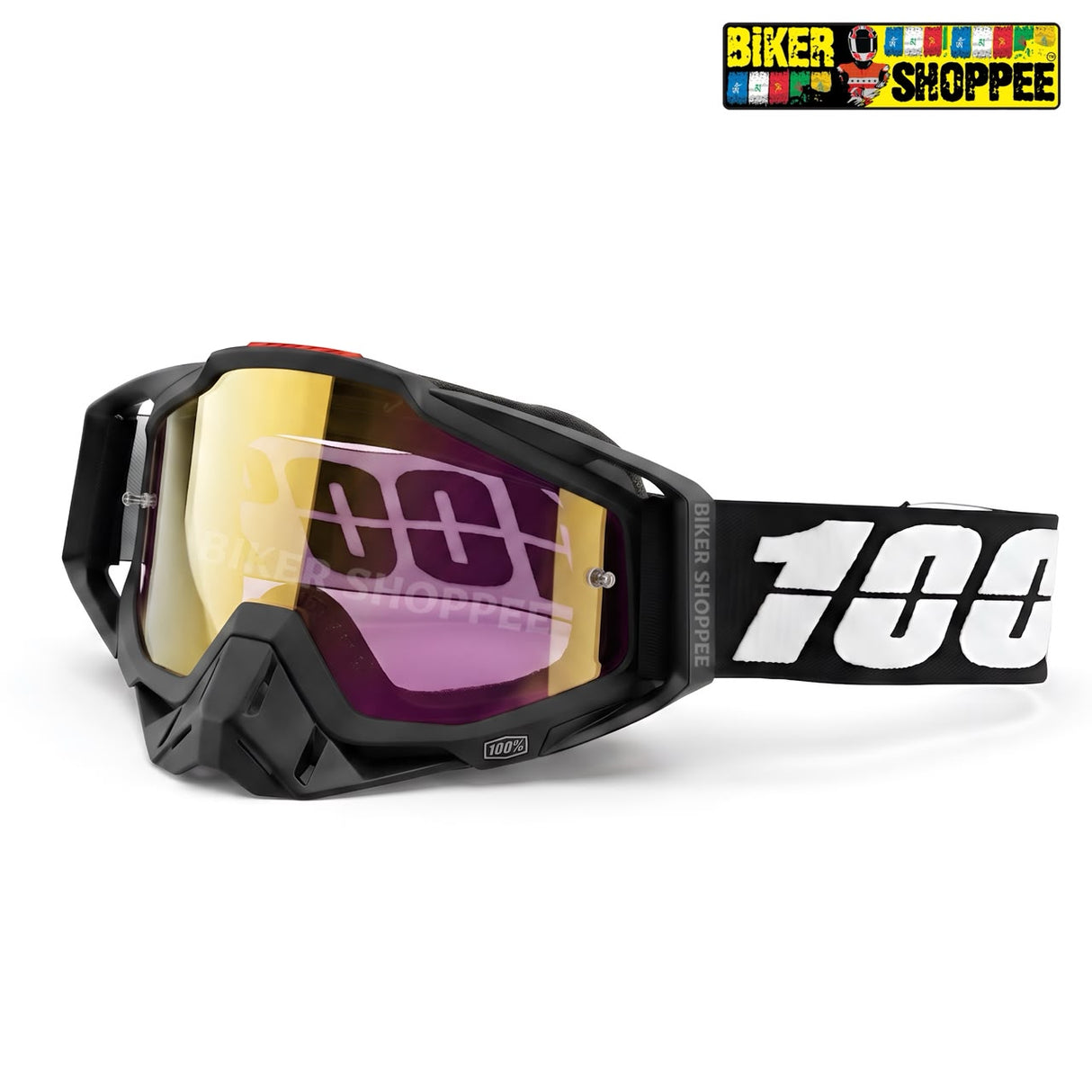 100% THE RACECRAFT MOTOCROSS MX GOGGLES | BIKER SHOPPEE