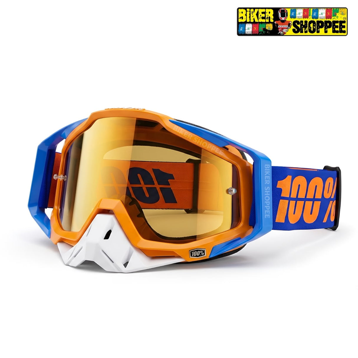 100% THE RACECRAFT MOTOCROSS MX GOGGLES | BIKER SHOPPEE