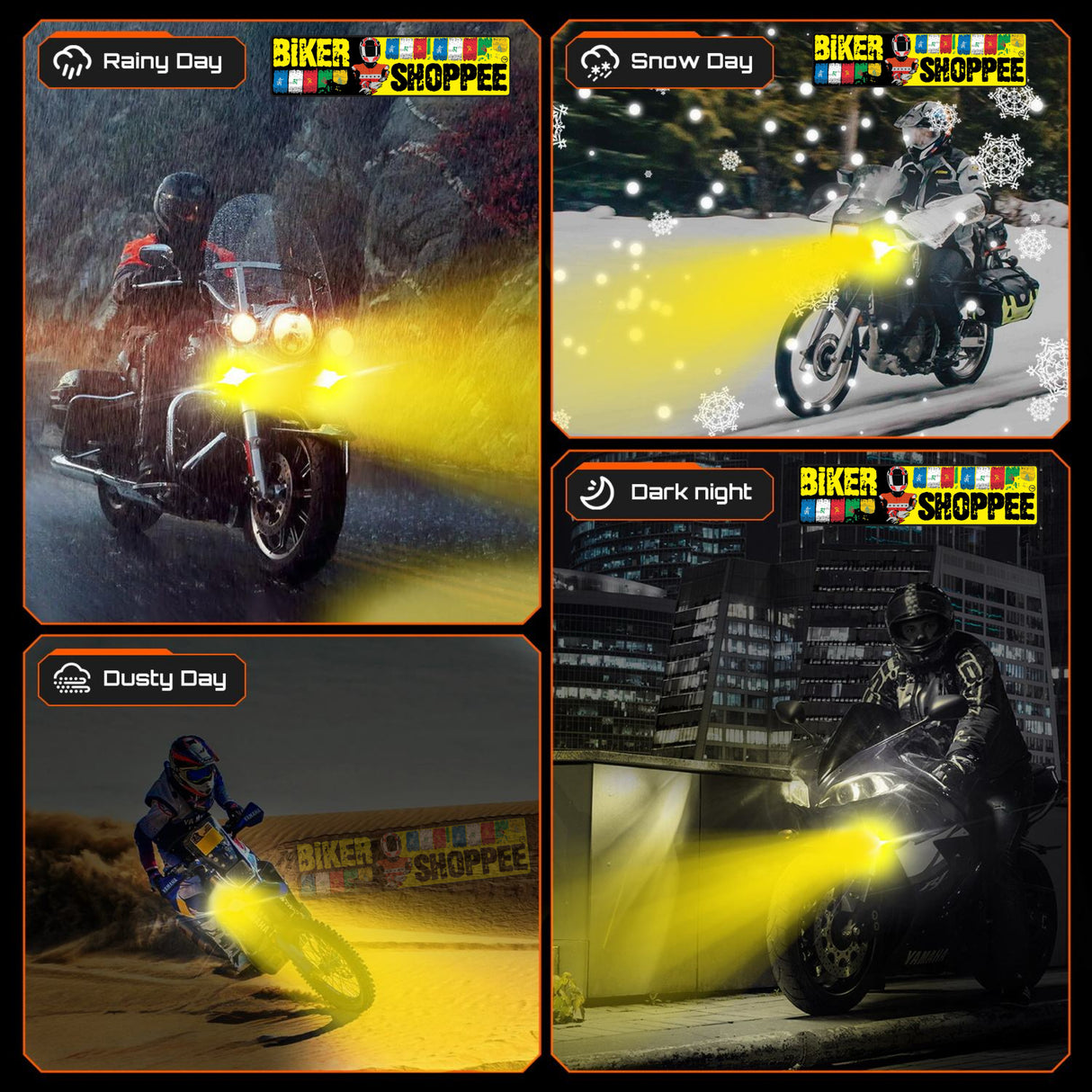 LITTLE MONSTER VK70 PRO THUNDER SEVEN LED FOG LIGHT WITH WIREHARNESS AND SWITCH