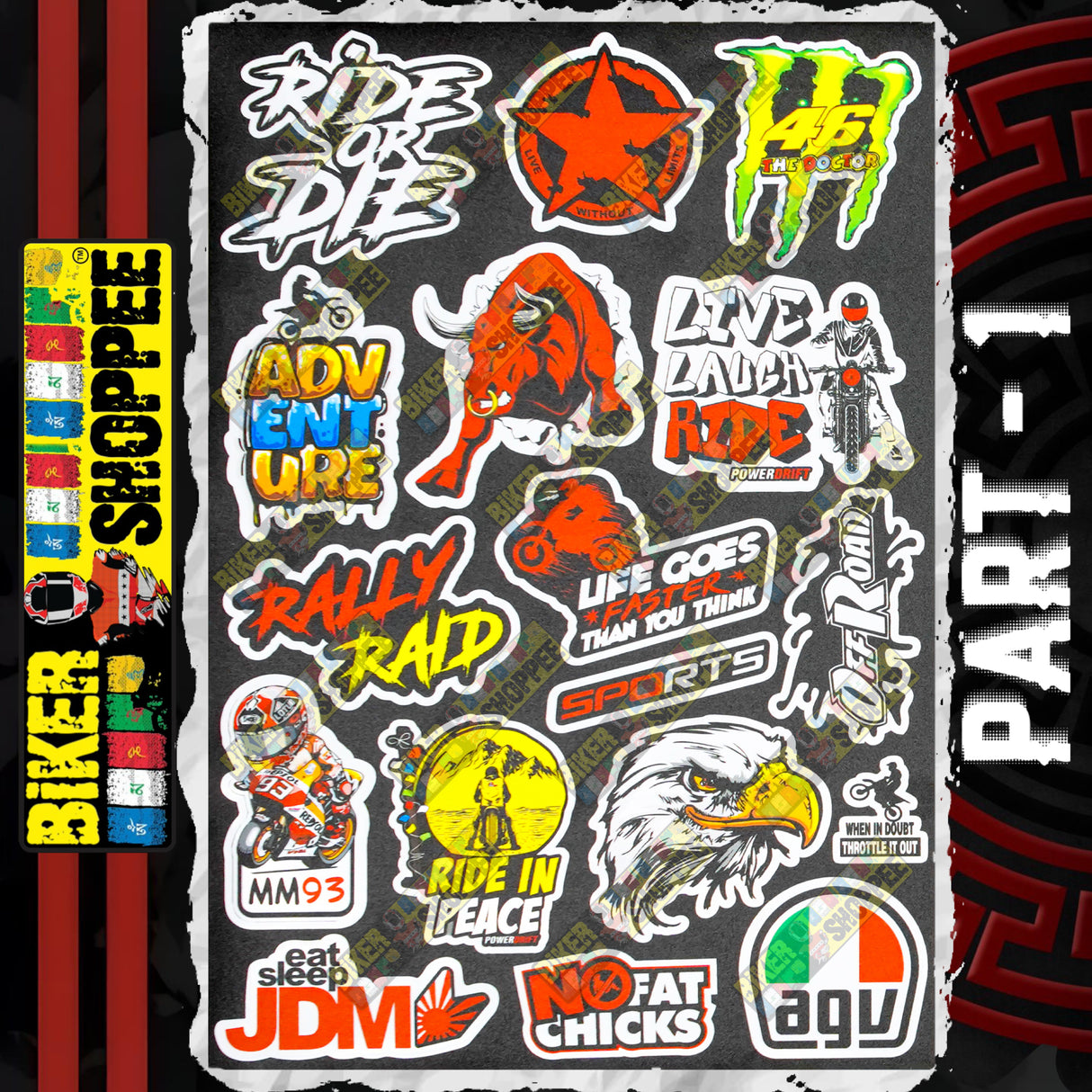 UV VINYL MOTO STICKER SHEET