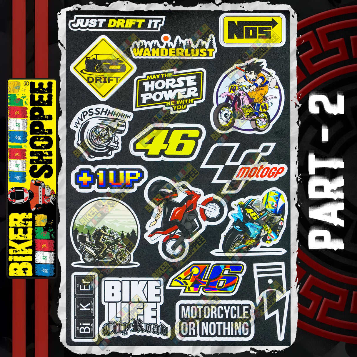 UV VINYL MOTO STICKER SHEET