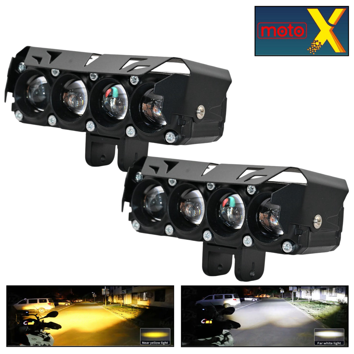 FOUR SHOT LED FOG LIGHT PAIR MOTO X