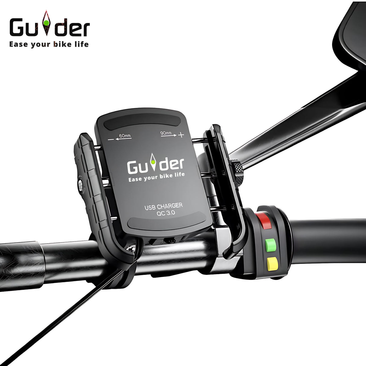 GUIDER M8 PHONE HOLDER WITH CHARGER