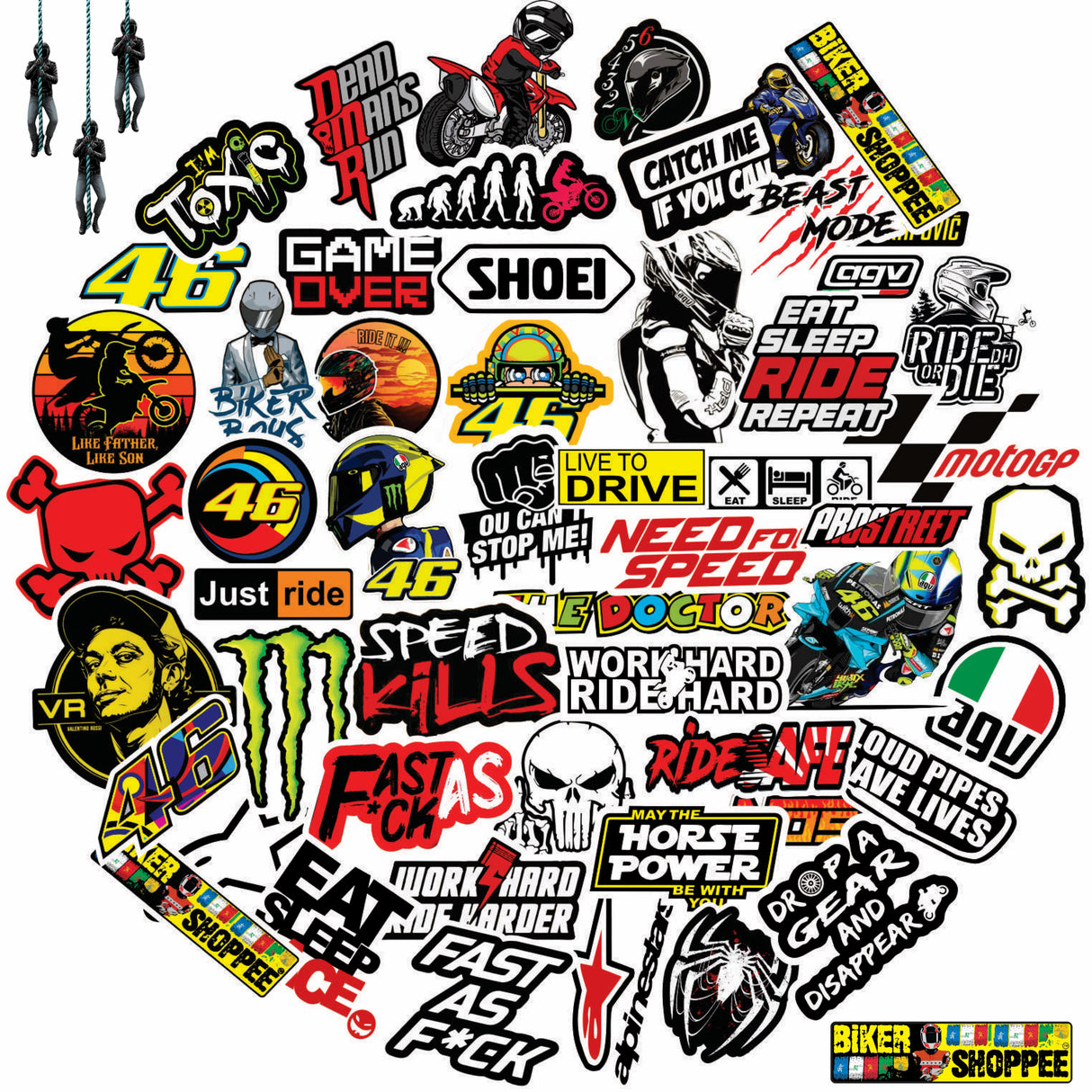 UV VINYL MOTO STICKER SHEET