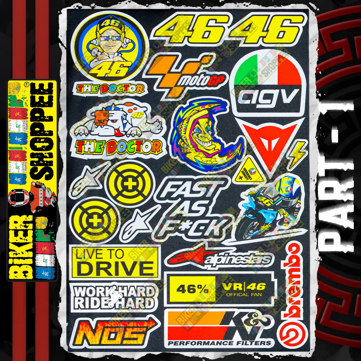 UV VINYL MOTO STICKER SHEET