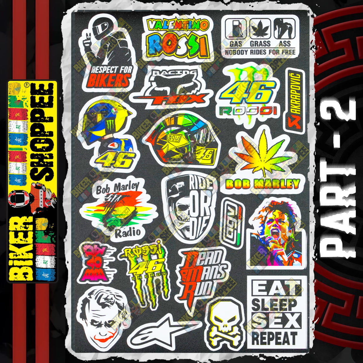 UV VINYL MOTO STICKER SHEET