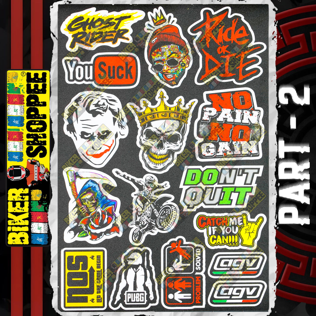UV VINYL MOTO STICKER SHEET
