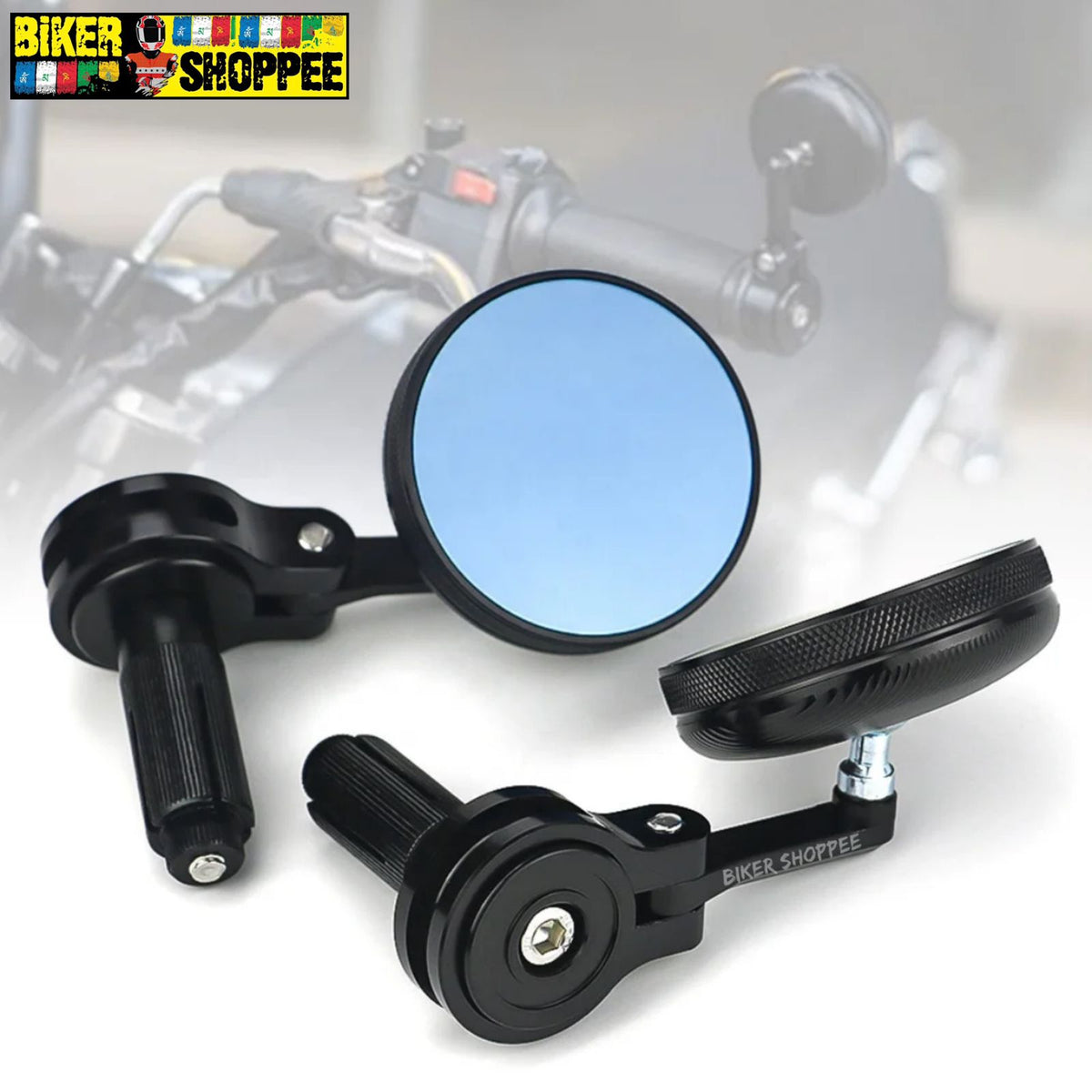 ANTI-GLARE RETRO SMALL ROUND MOTORCYCLE MIRROR 2.0 | BIKER SHOPPEE