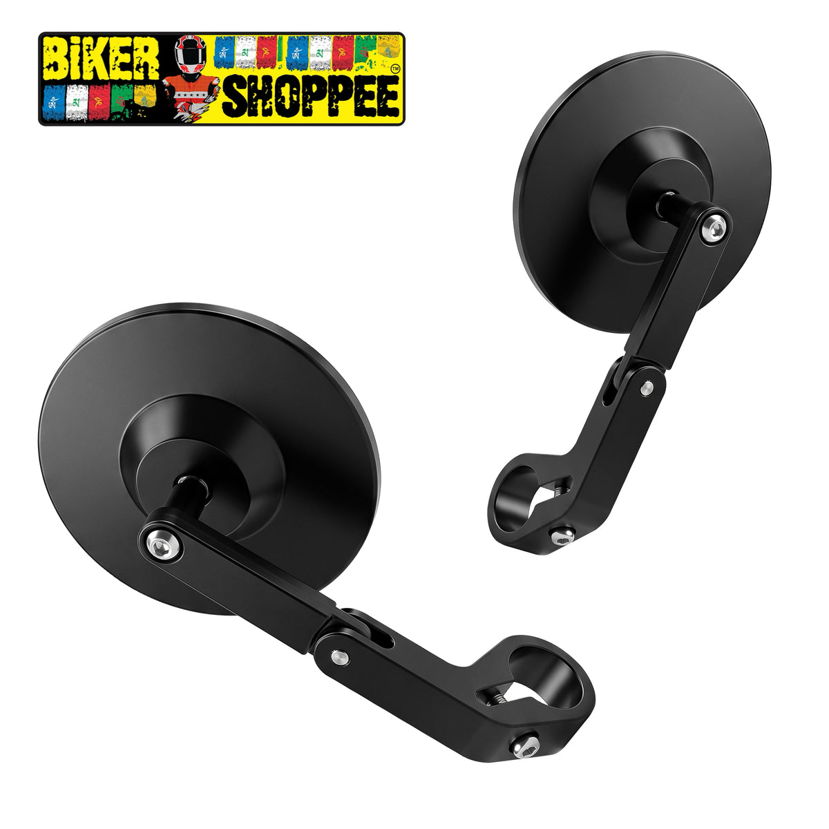 PREMIUM CNC ANTI-GLARE FOLDABLE BAR END MIRROR 3.0 | BIKER SHOPPEE