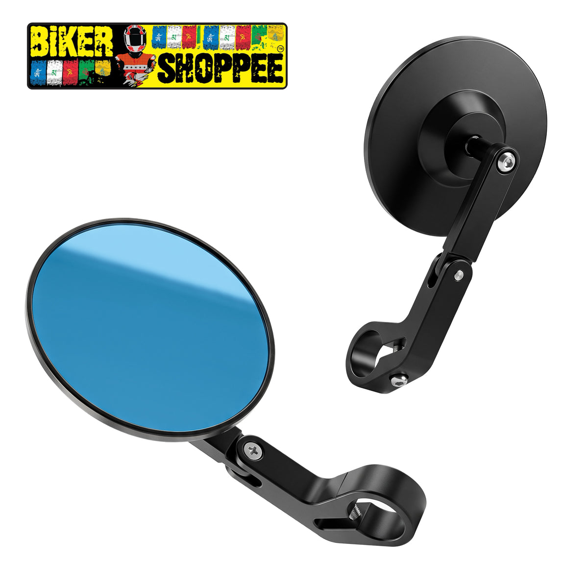 PREMIUM CNC ANTI-GLARE FOLDABLE BAR END MIRROR 3.0 | BIKER SHOPPEE