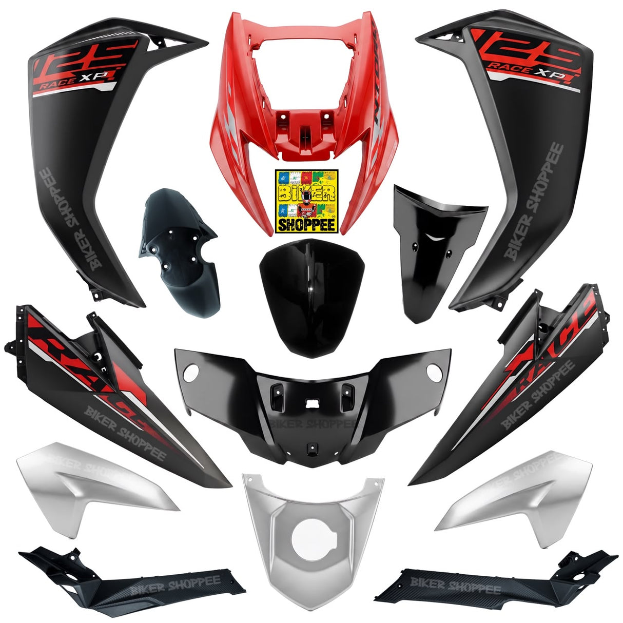 TVS NTORQ 125 OUR BODY KIT RACE XP RACE RED EDITION | BIKER SHOPPEE
