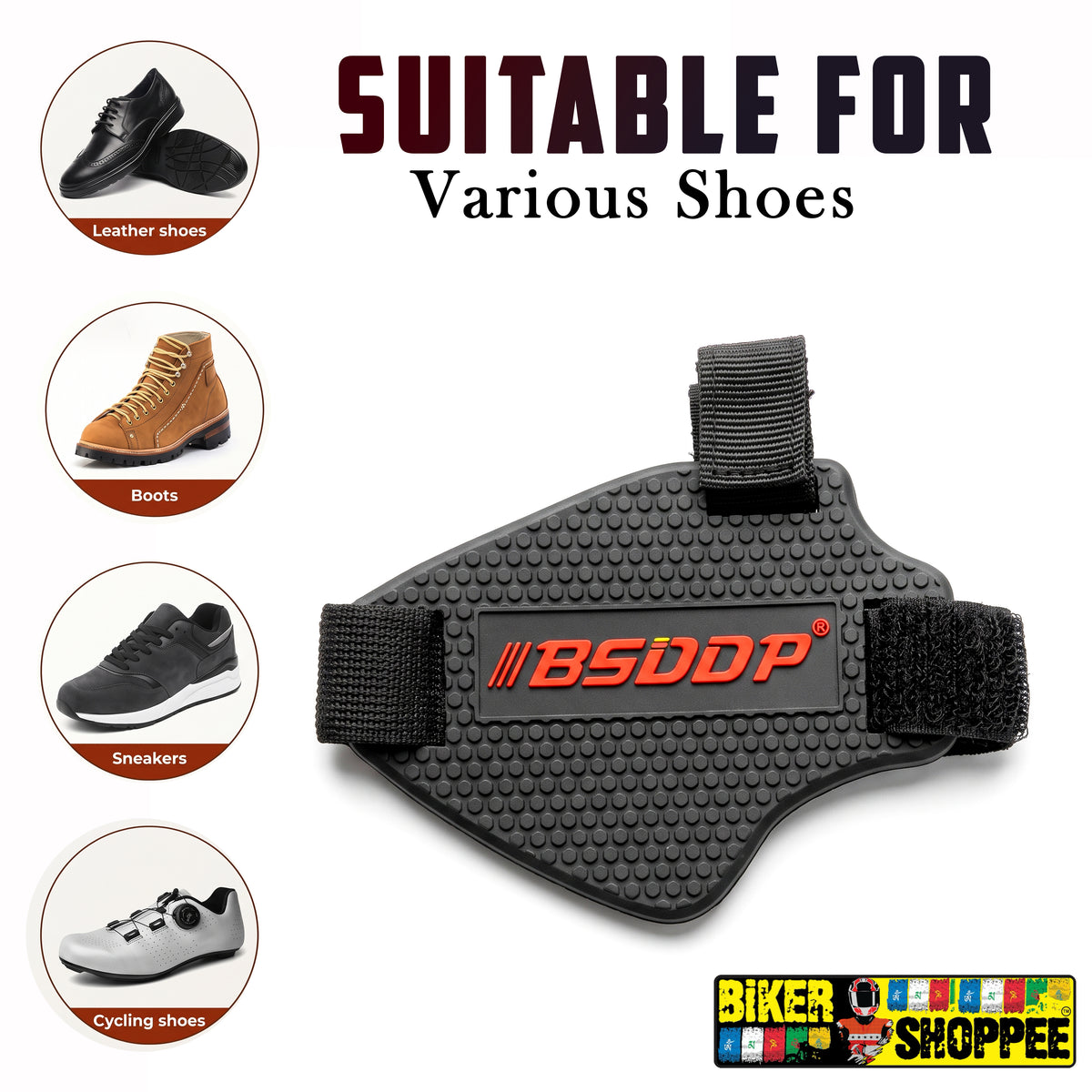 BSDDP MOTORCYCLE GEAR SHIFT SHOE PROTECTOR | BIKER SHOPPEE