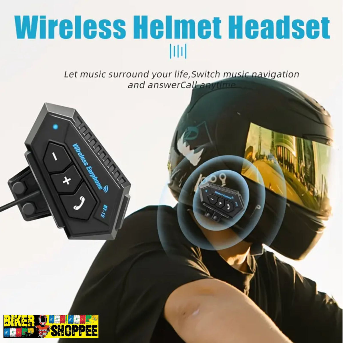 bt motorcycle helmet bluetooth headset BT12 WIRELESS EARPHONE – BiKER SHOPPEE