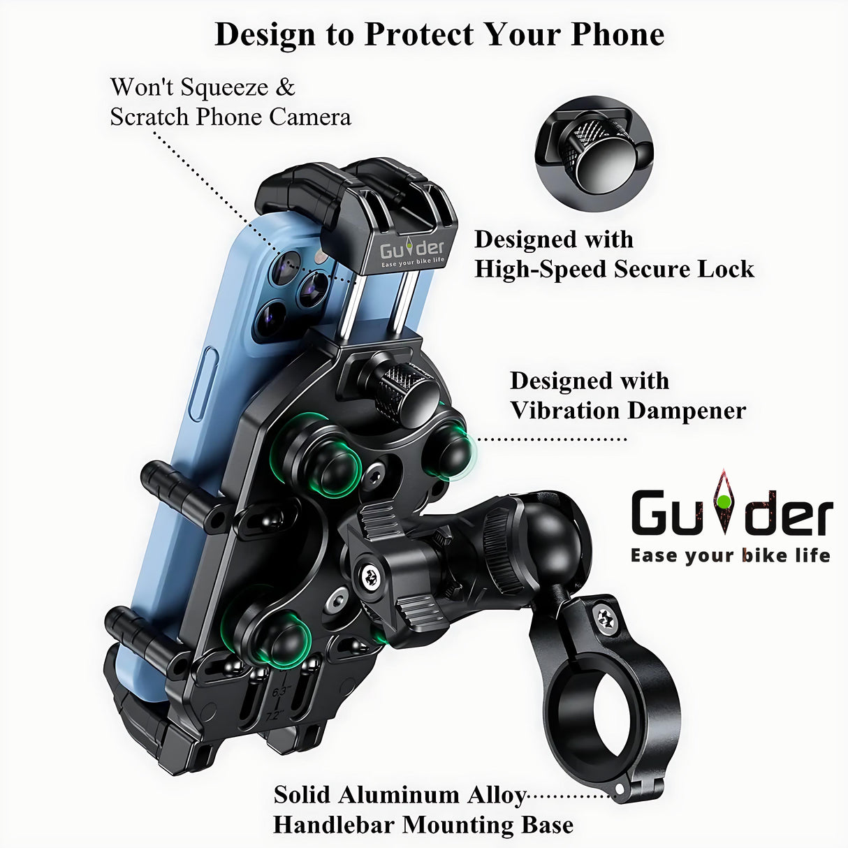 GUiDER SHOCKPROOF WIRELESS CHARGER PHONE HOLDER M26 A1