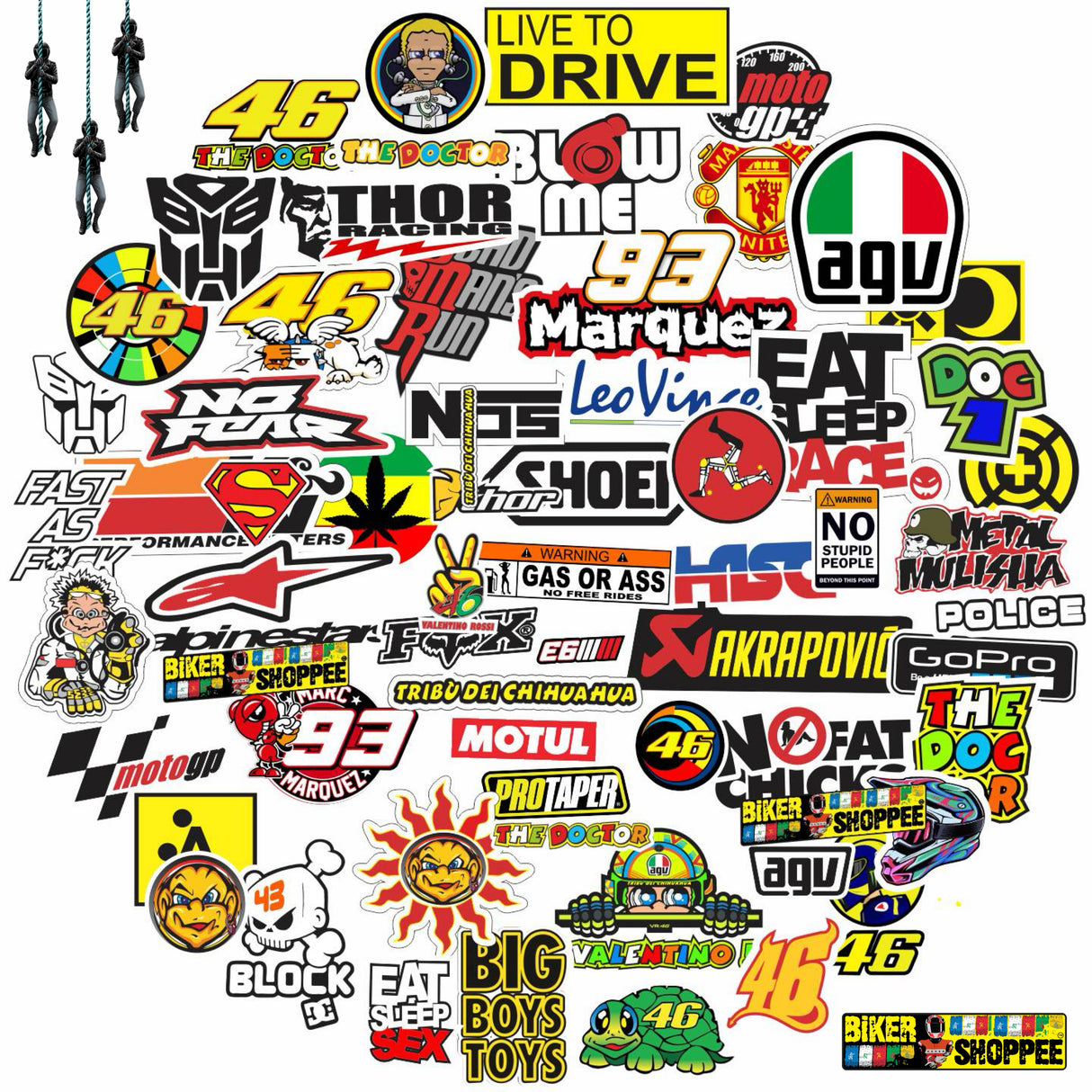 UV VINYL MOTO STICKER SHEET