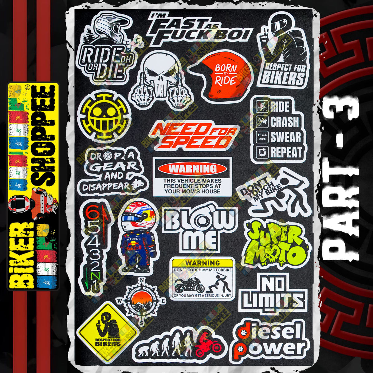 UV VINYL MOTO STICKER SHEET