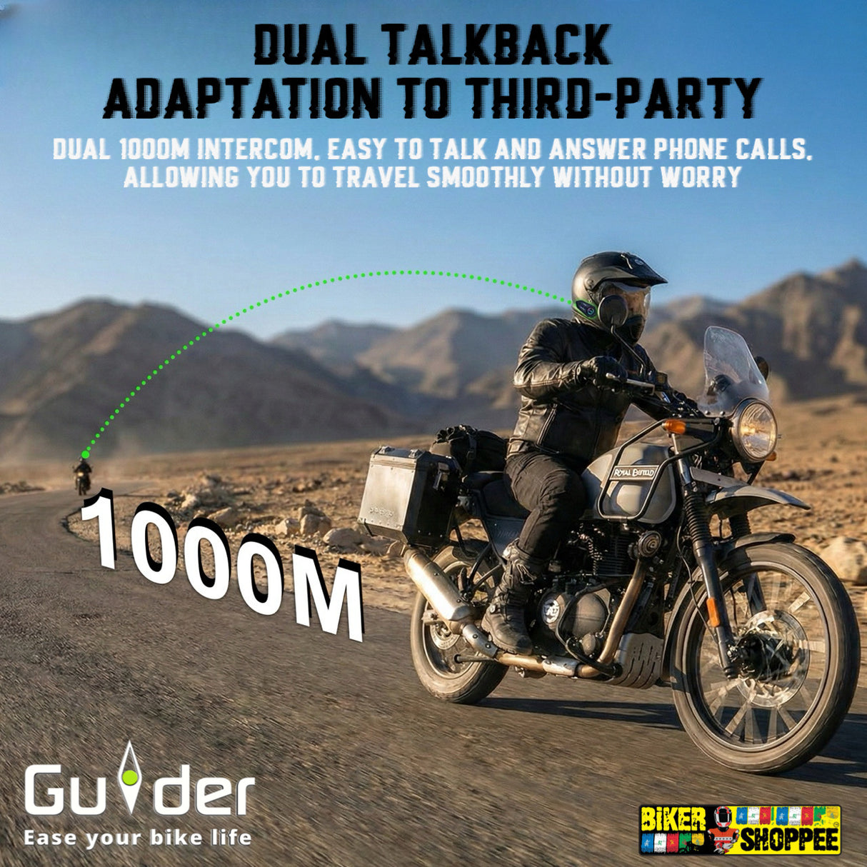 GUIDER G12 PRO MOTORCYCLE INTERCOM HEADSET