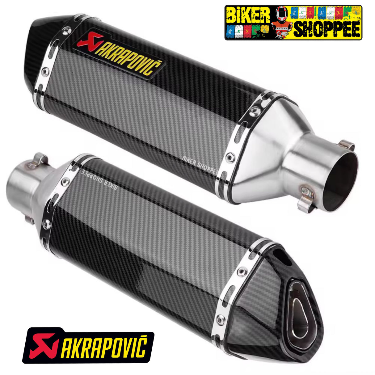 AKRAPOVIC 6 CUT EXHAUST CARBON