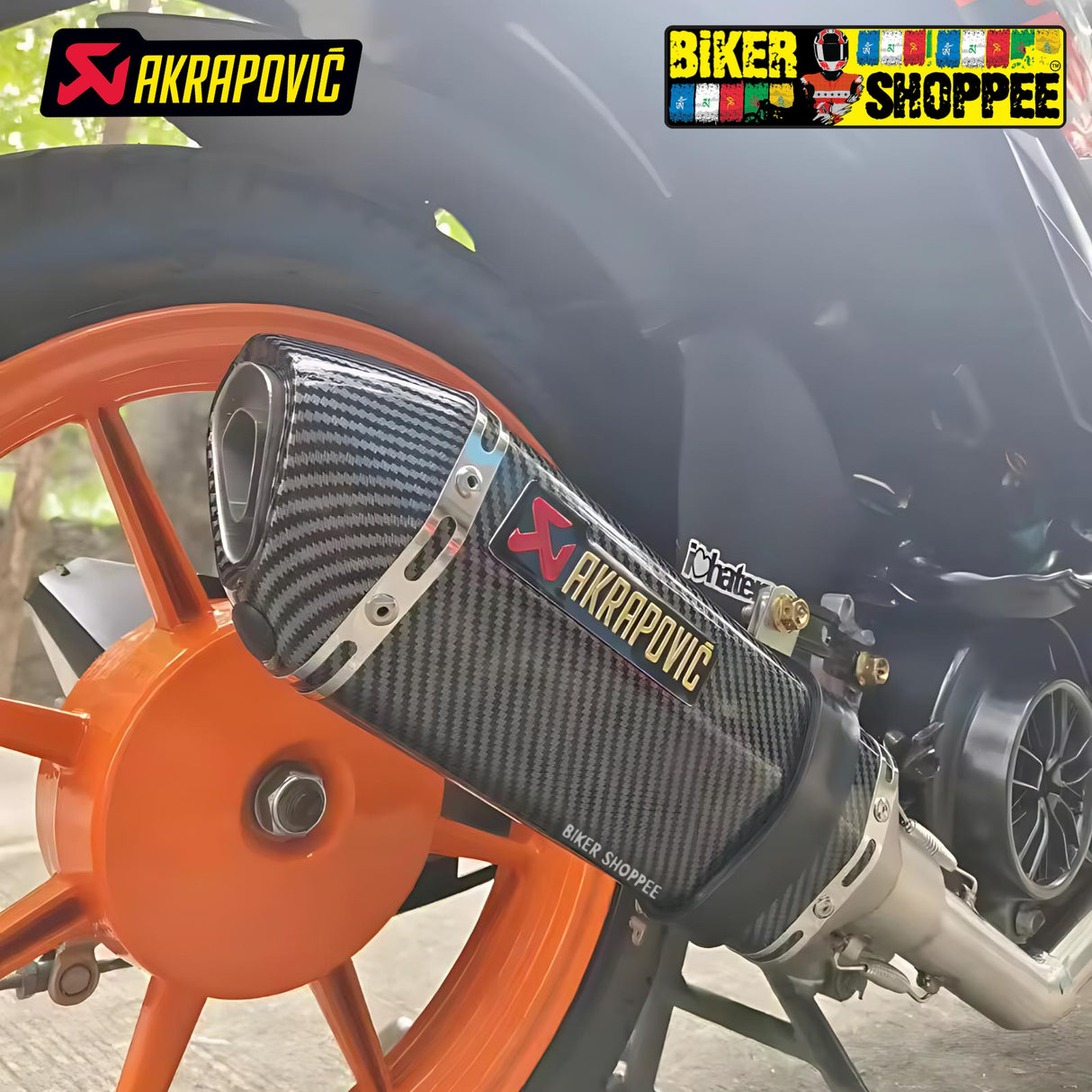 AKRAPOVIC 6 CUT EXHAUST CARBON