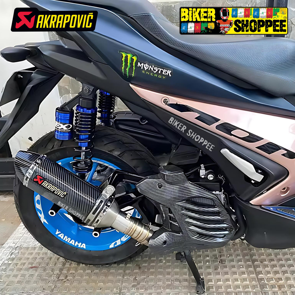 AKRAPOVIC 6 CUT EXHAUST CARBON