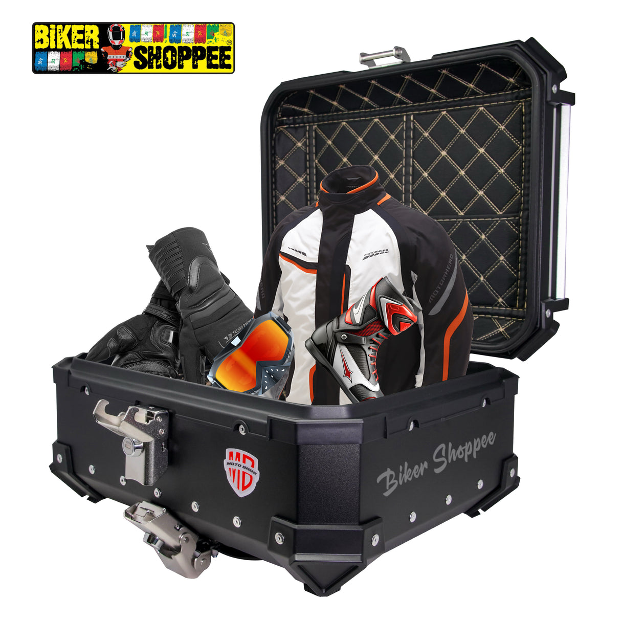 MOTOBROS ALLOY 28L TOP BOX BLACK