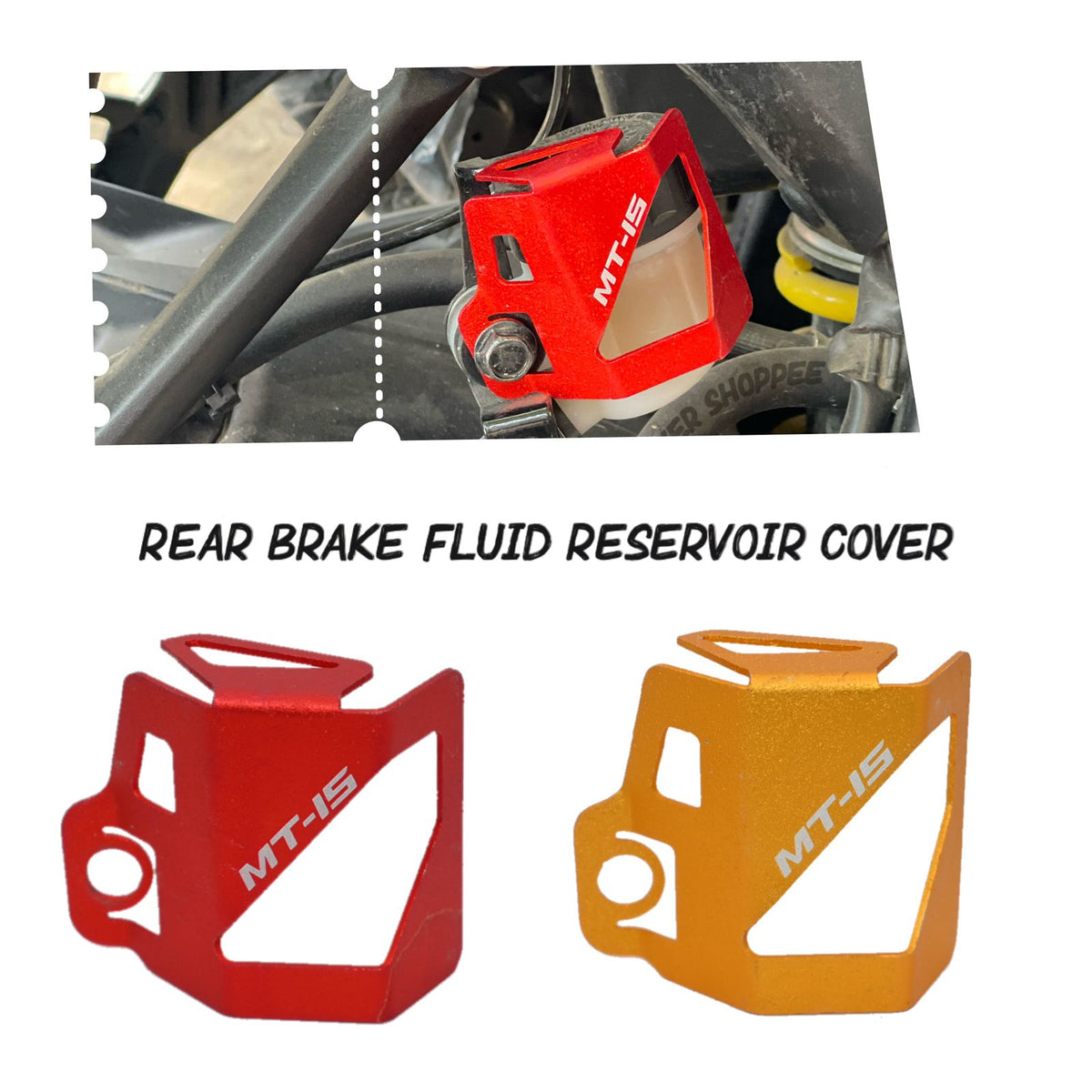 Yamaha MT10 Motorcycle Rear Brake Fluid Reservoir Cover Guard - CNC Aluminum Protector For 2015-2024 Models