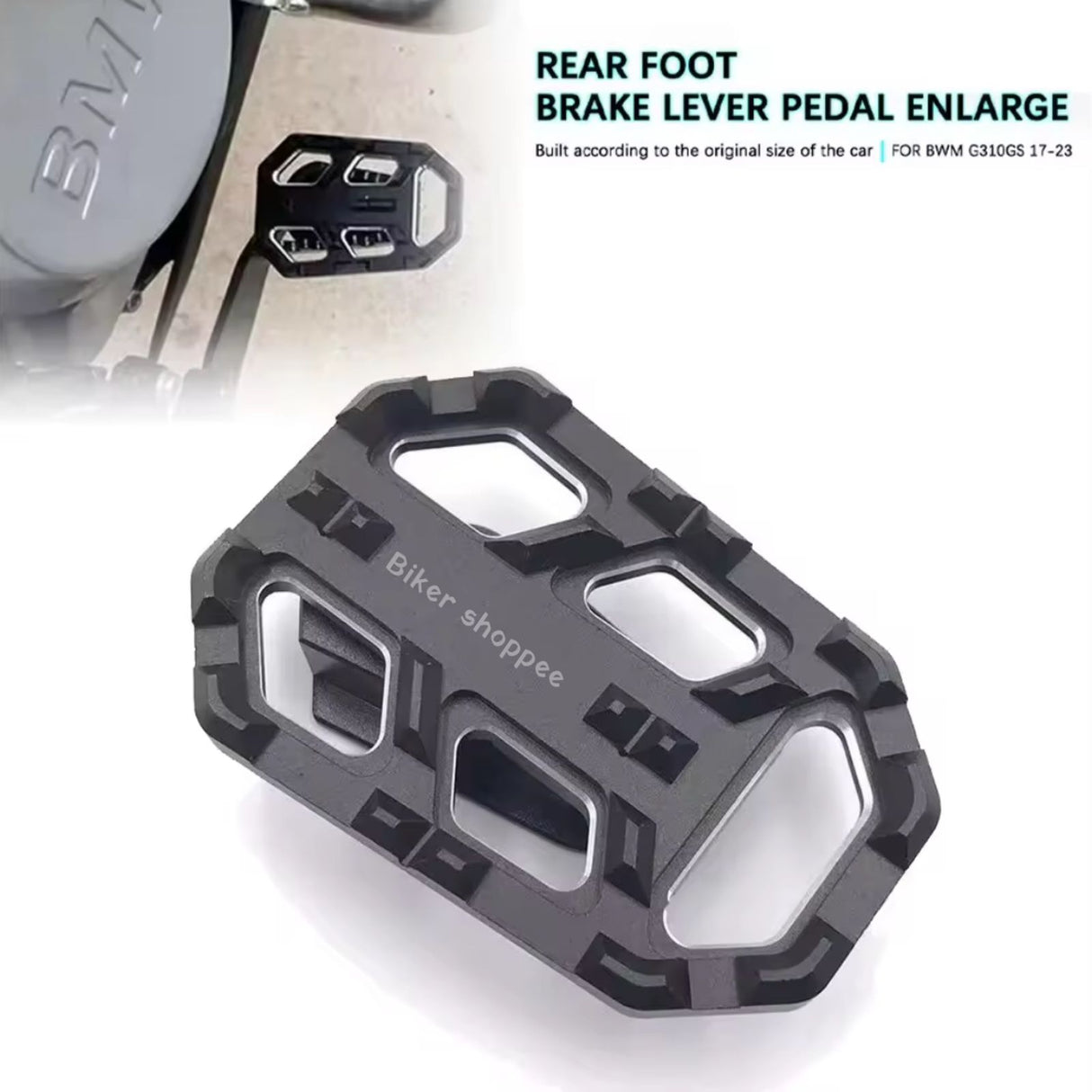 BMW G310GS ANTISLIP FOOTREST (BLACK)