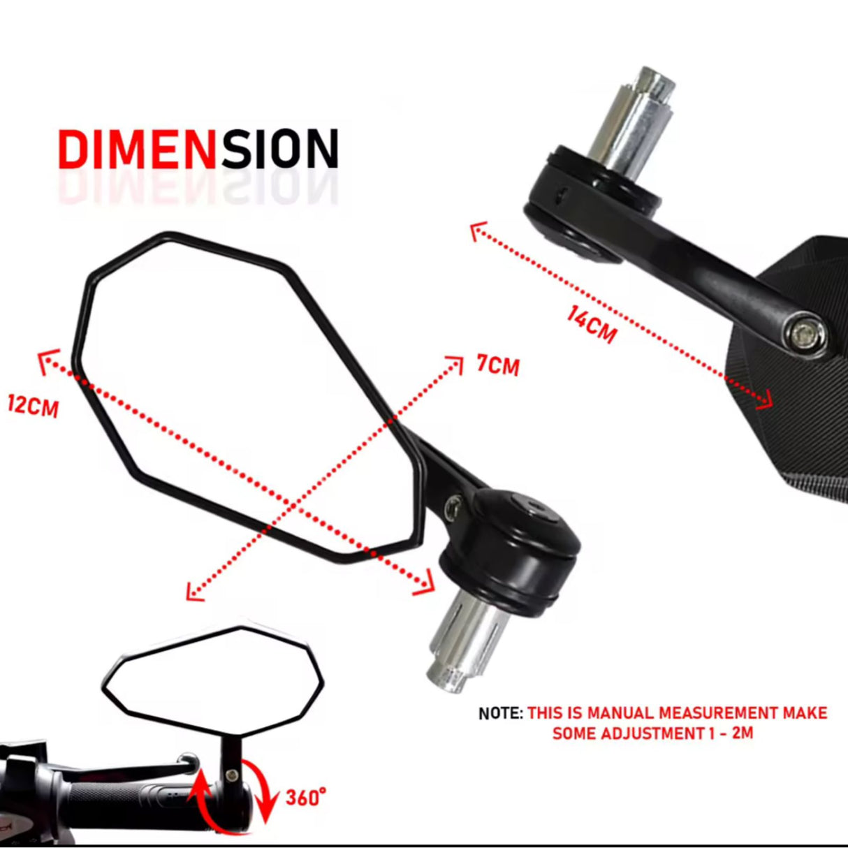 FURIOUS BAR END SIDE MIRROR