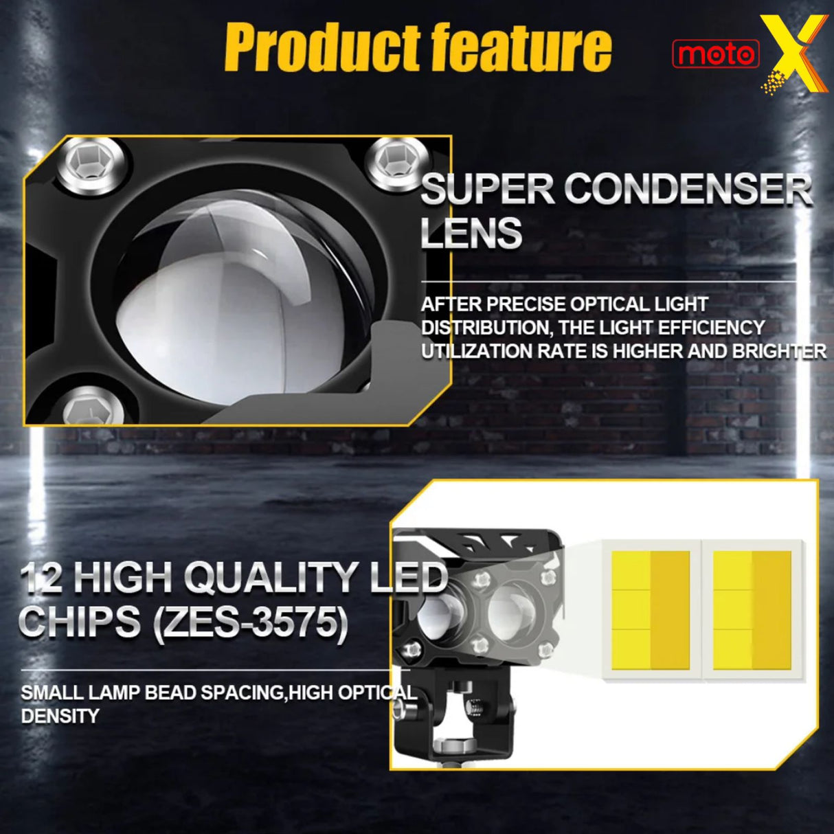 QUAD SHOT LED FOG LIGHT PAIR MOTO X