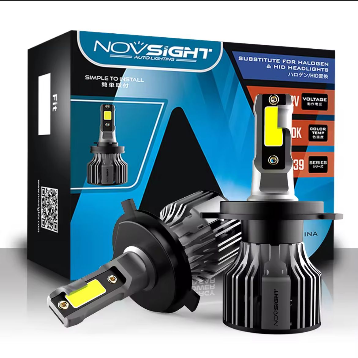NOVSIGHT H4 LED HEADLIGHT BULB PAIR