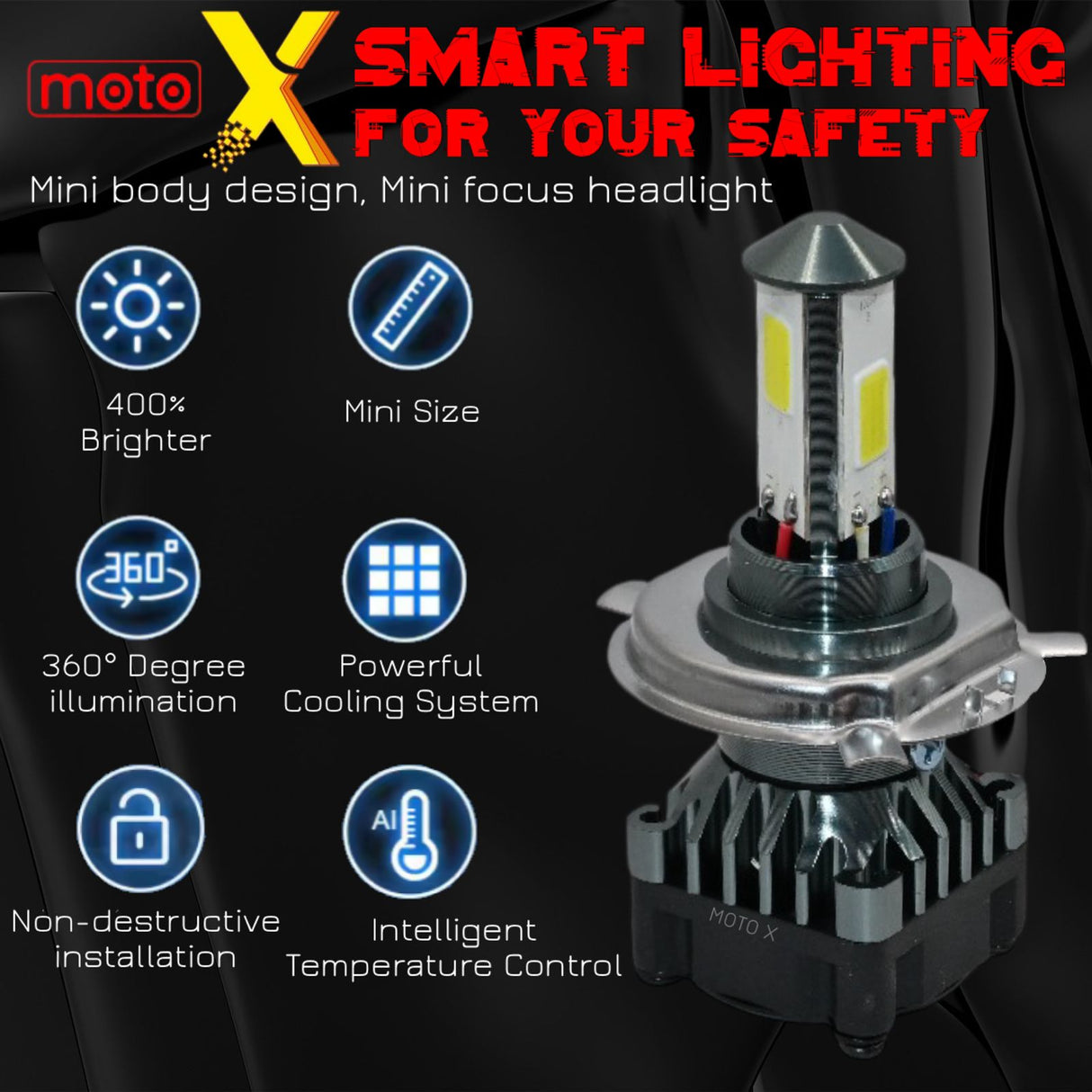 MOTO X - M3 50W LED HEADLIGHT BULB