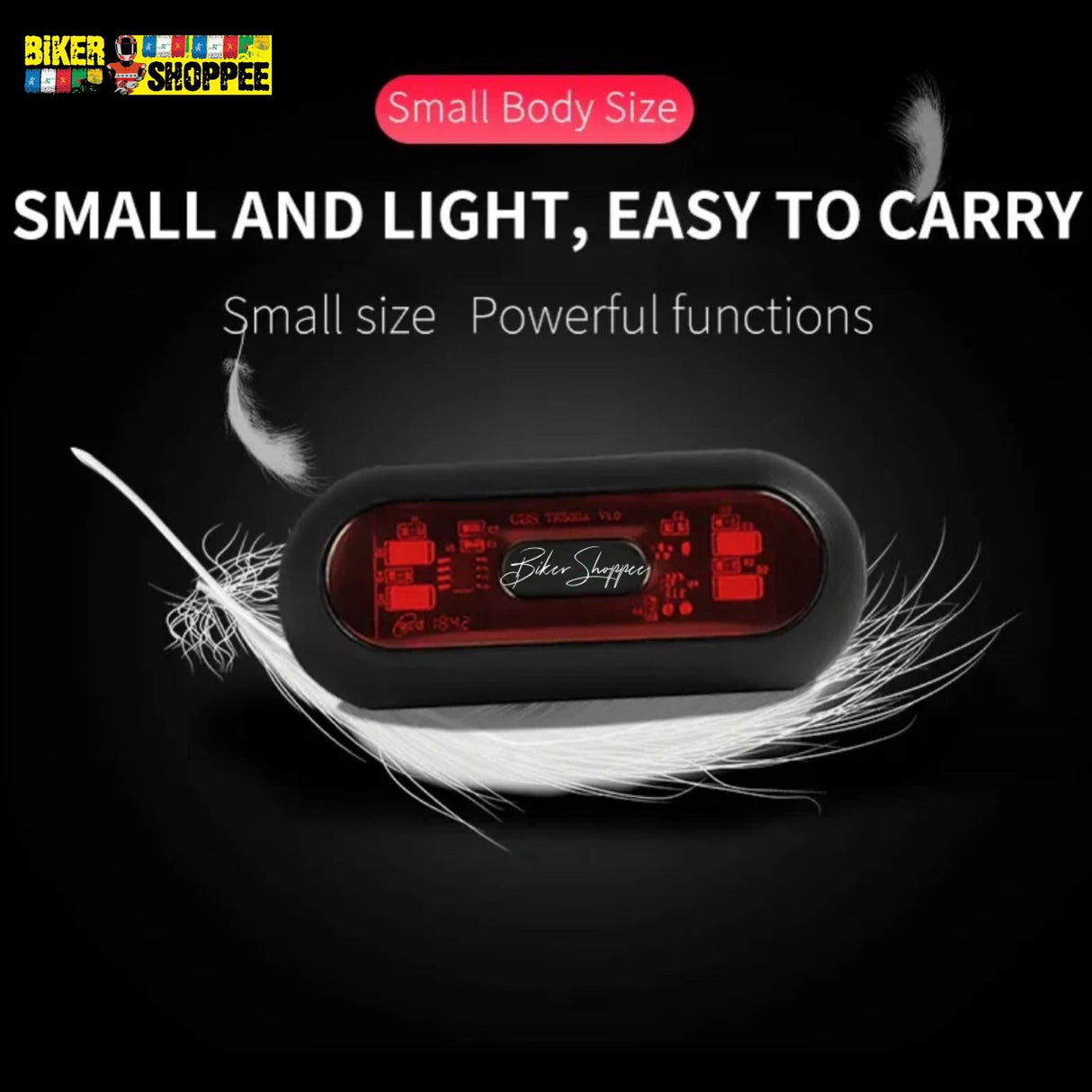 HELMET FLASH LIGHT 3 MODE RED