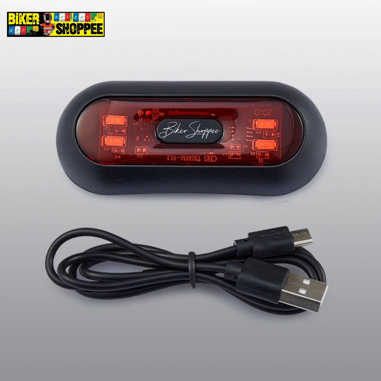 HELMET FLASH LIGHT 3 MODE RED