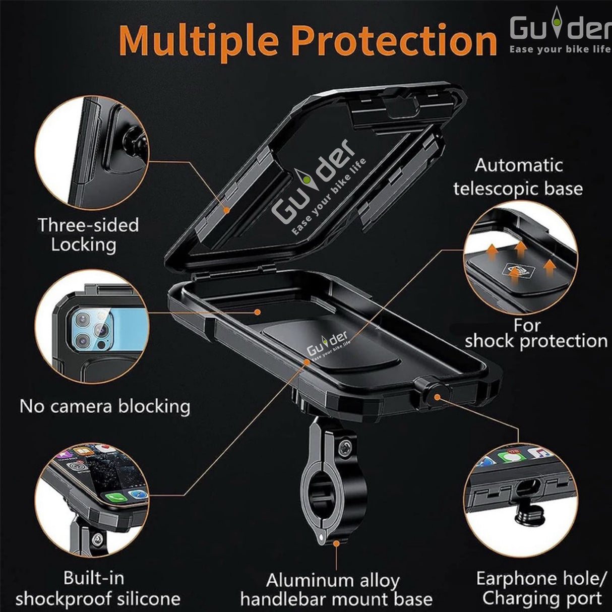 GUIDER WATERPROOF PHONE HOLDER M18-B1
