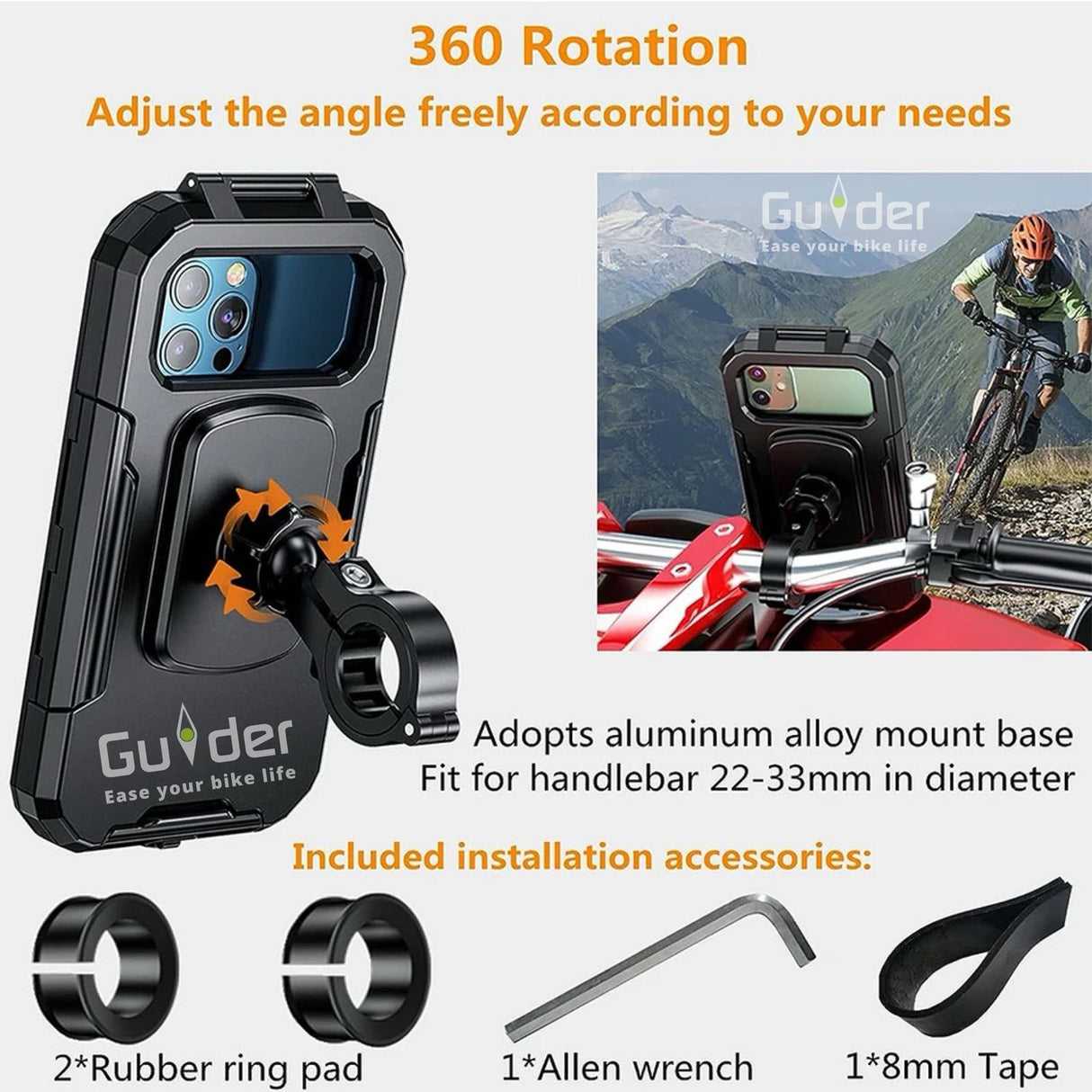 GUIDER WIRELESS CHARGER PHONE HOLDER M18-A1