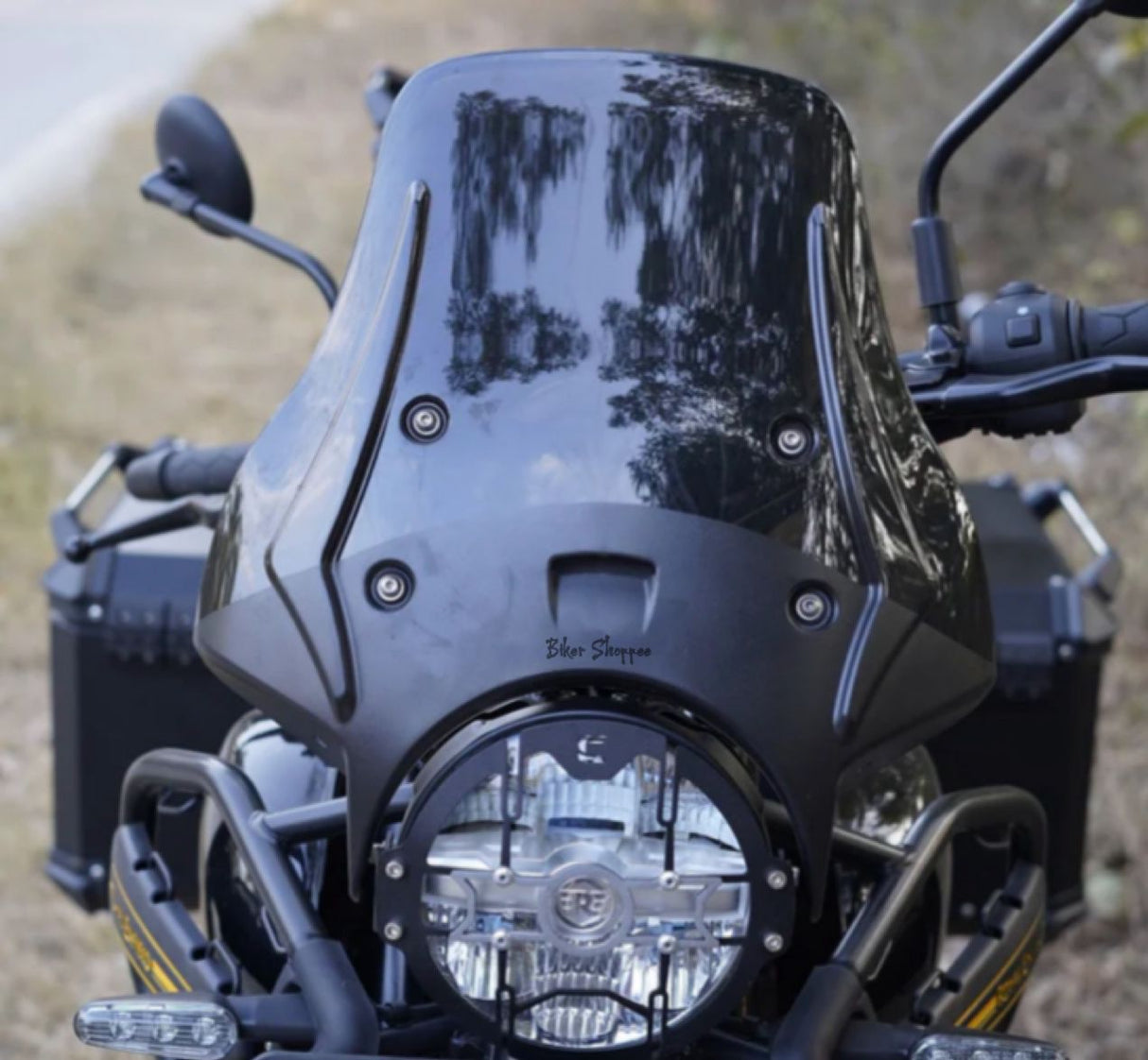 WANDERER TOURING VISOR FOR ROUND HEADLIGHT MOTORCYCLE (BLACK)