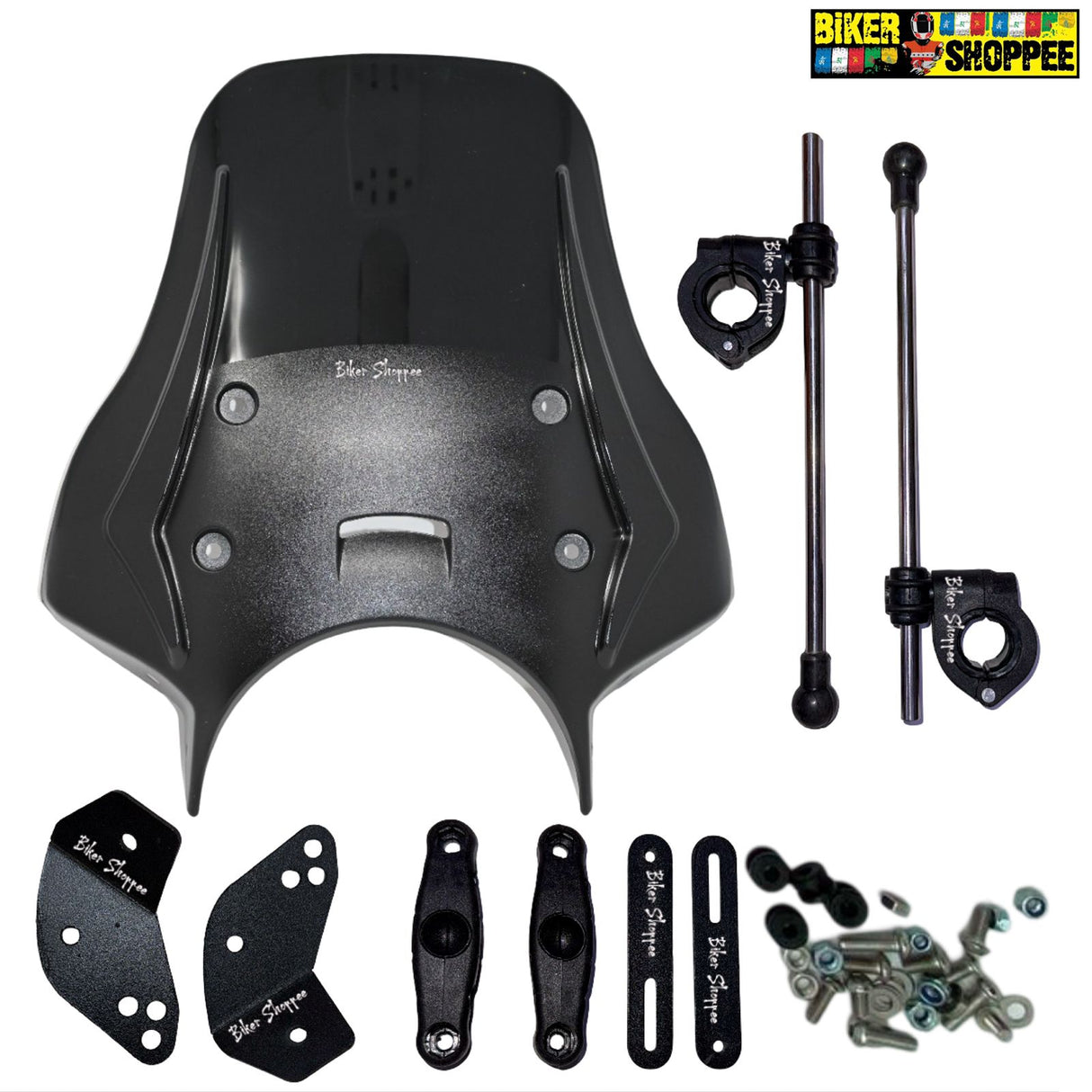 WANDERER TOURING VISOR FOR ROUND HEADLIGHT MOTORCYCLE (BLACK)