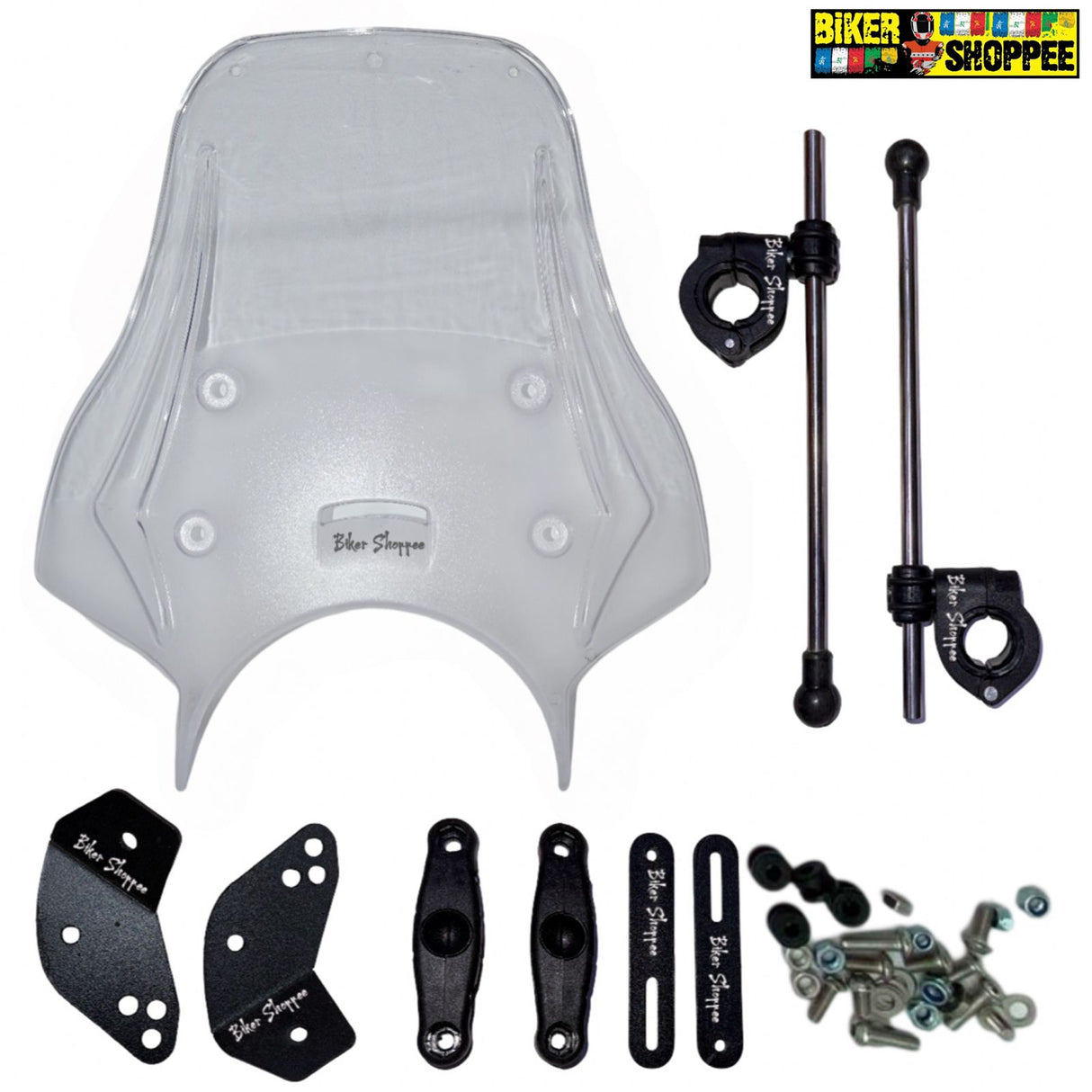 WANDERER TOURING VISOR FOR ROUND HEADLIGHT MOTORCYCLE (CLEAR)