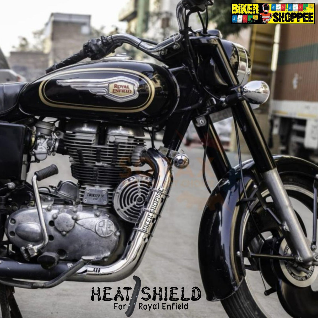 BS METEOR 350 HEATSHIELD CROME