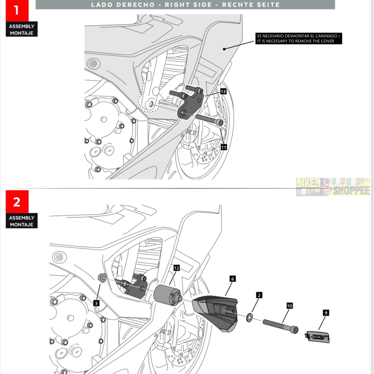 KAWASAKI NINJA ZX6R PUIG PRO 2.0 FRAME SLIDERS