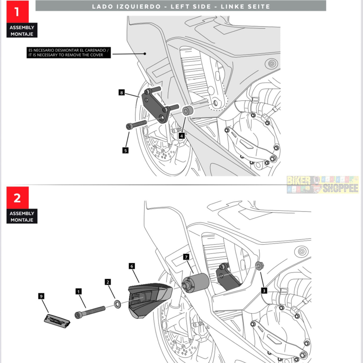 KAWASAKI NINJA ZX6R PUIG PRO 2.0 FRAME SLIDERS