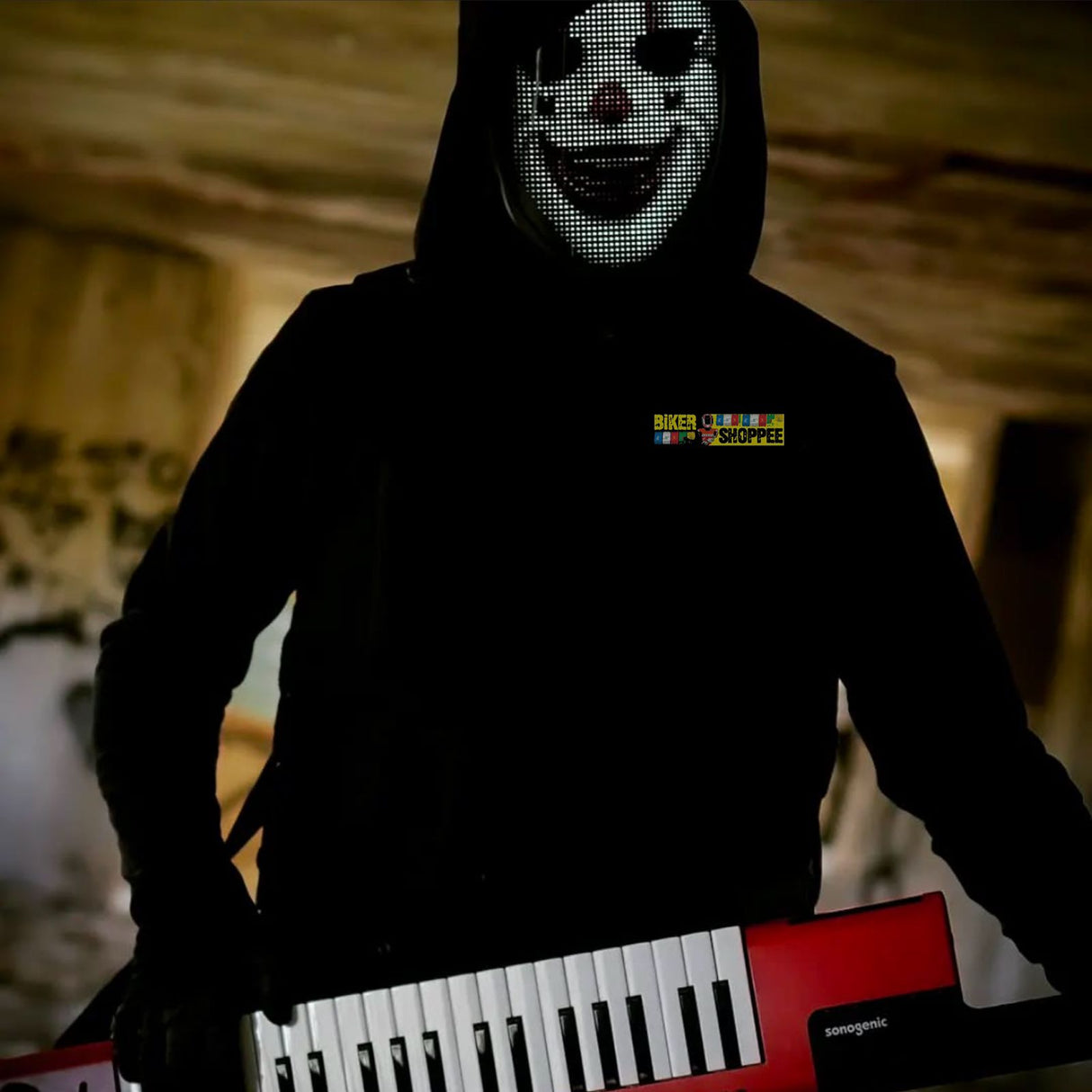 BIKER MR HALLOWEEN LED GLOW SHINING MASK APP