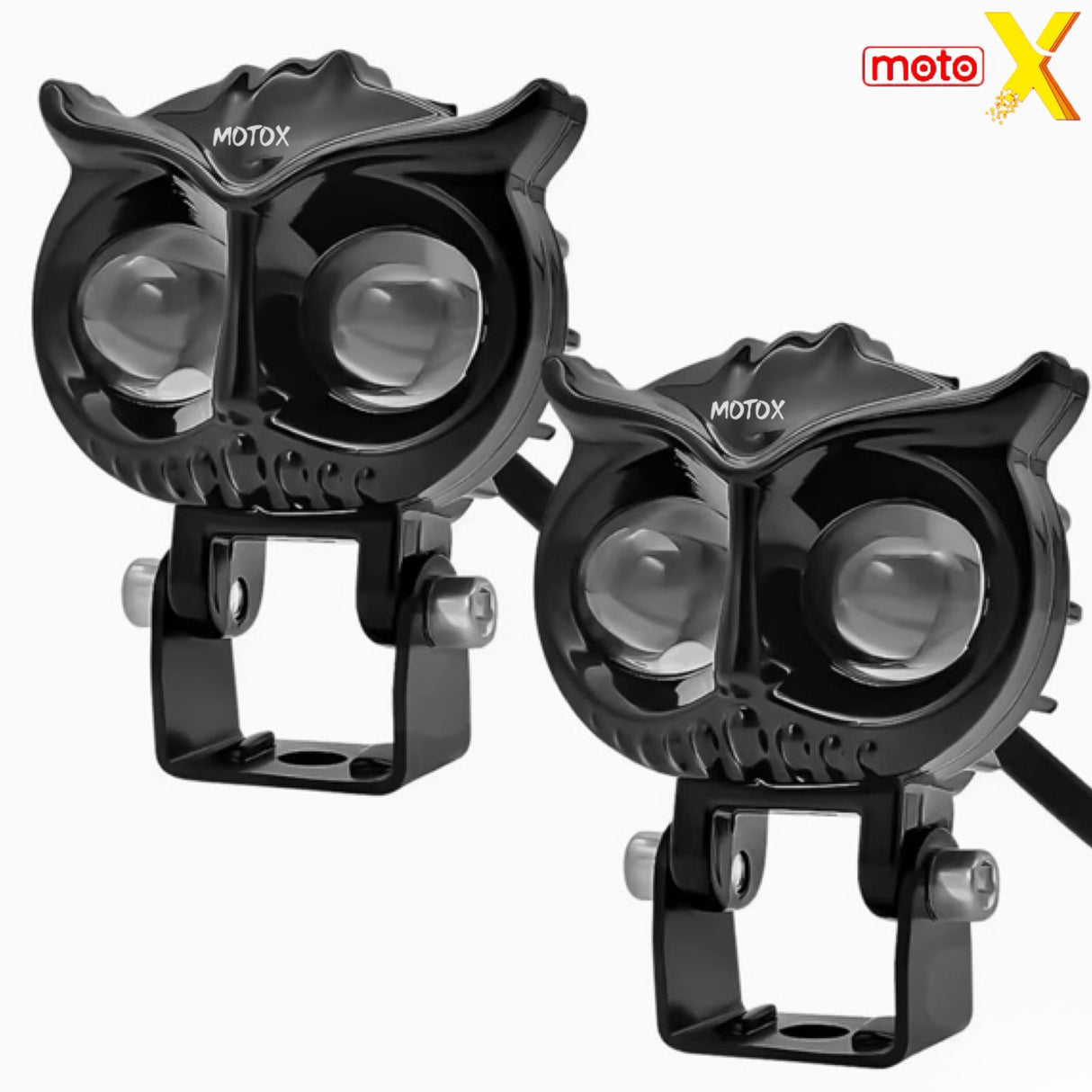 OWL WHITE / YELLOW 4 MODE LED FOG LIGHT PAIR MOTO X