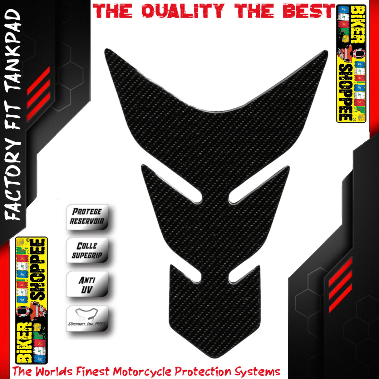 7D CARBON TANK PAD FOR MOTORCYCLE