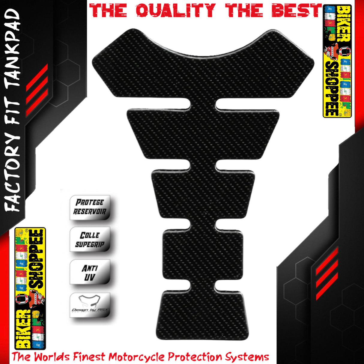 7D CARBON TANK PAD FOR MOTORCYCLE
