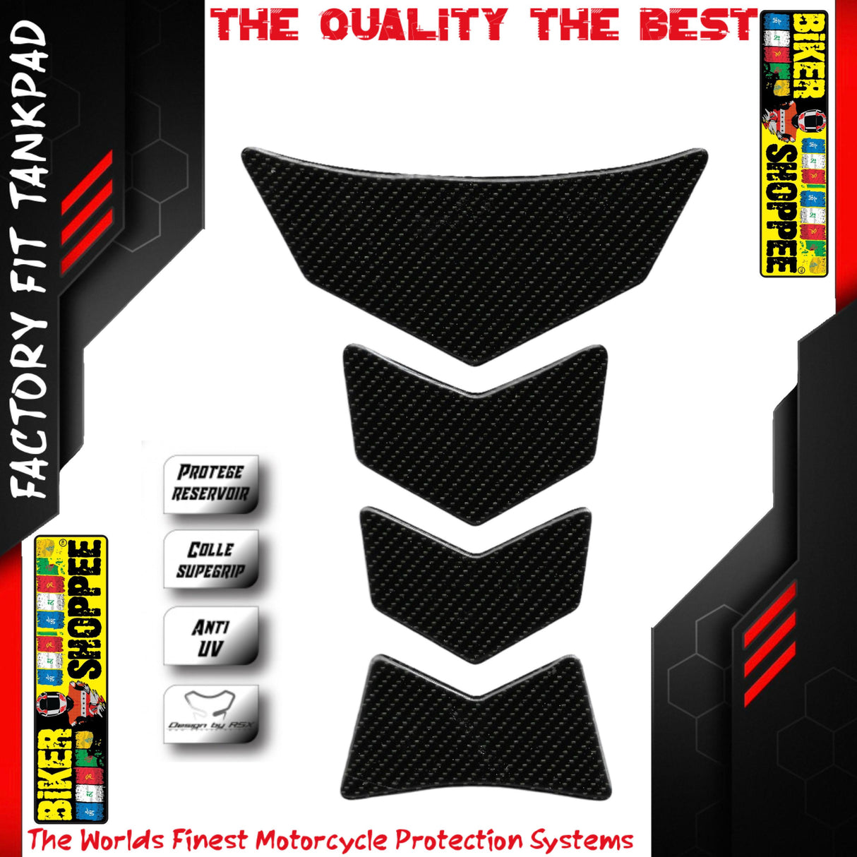 7D CARBON TANK PAD FOR MOTORCYCLE