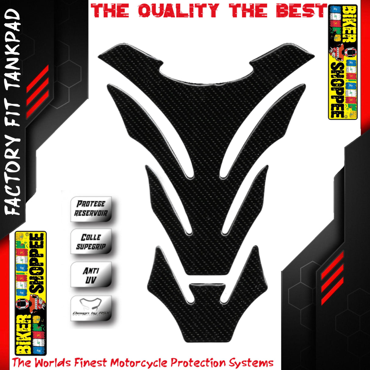 7D CARBON TANK PAD FOR MOTORCYCLE