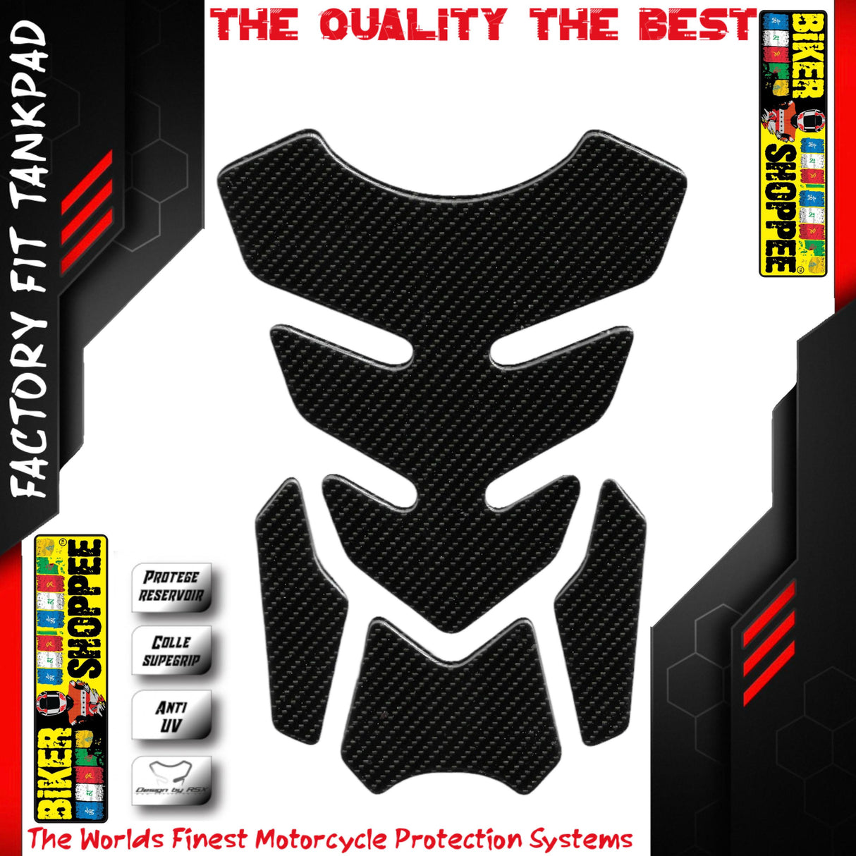 7D CARBON TANK PAD FOR MOTORCYCLE