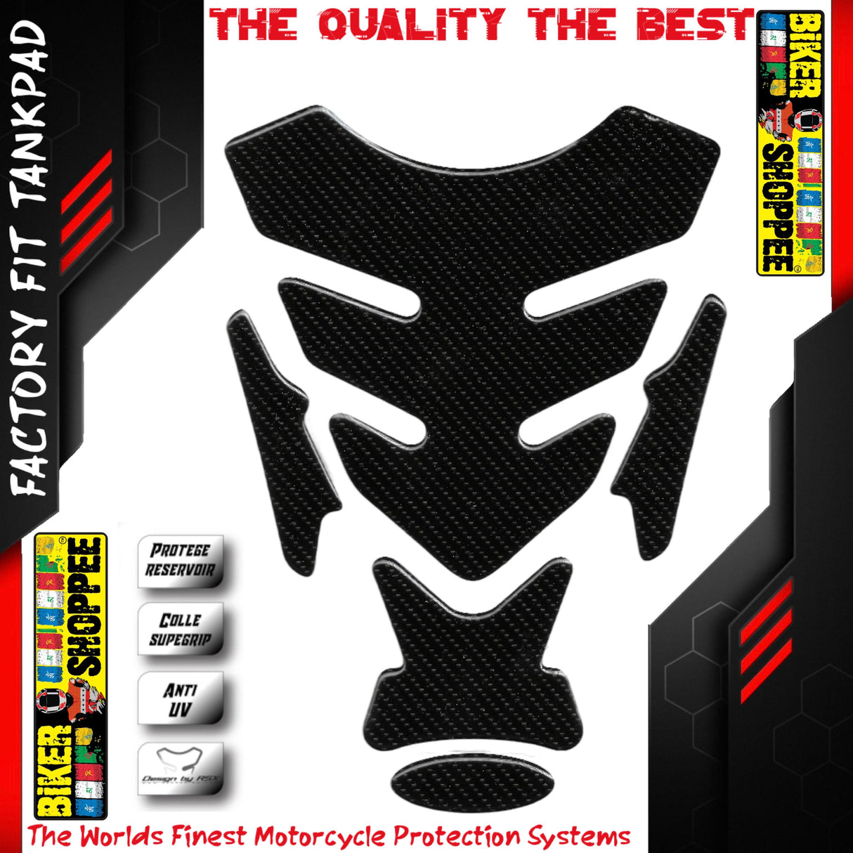 7D CARBON TANK PAD FOR MOTORCYCLE